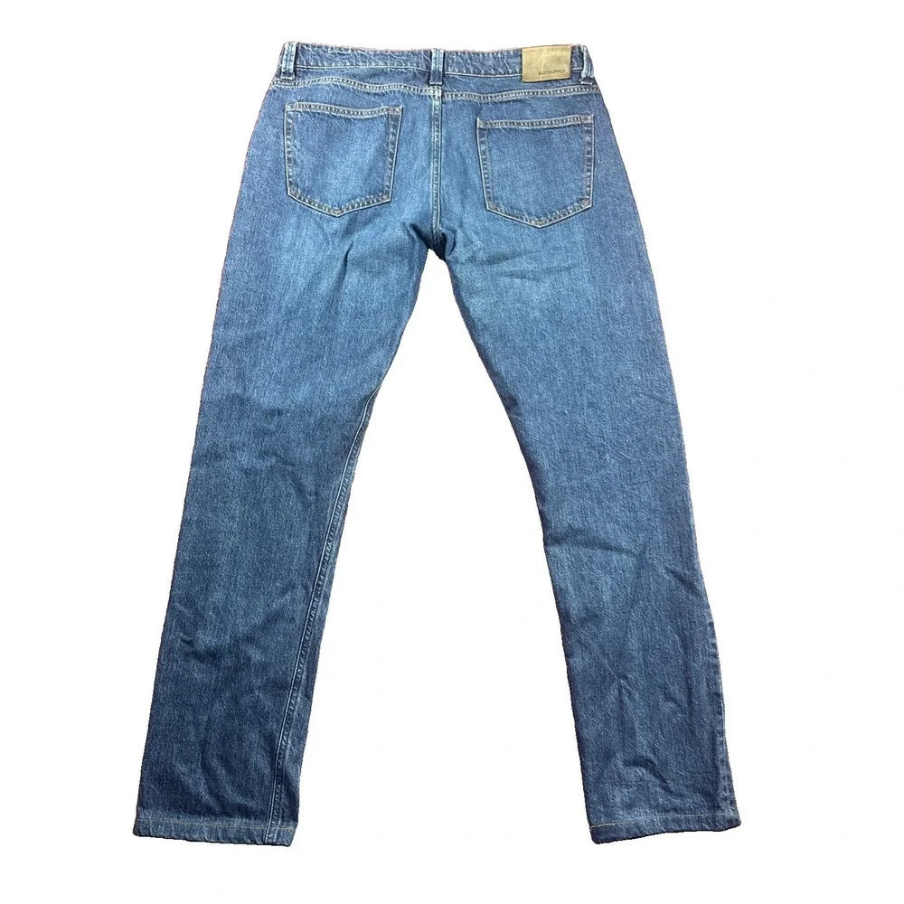 Suitsupply Candiani Denim Jeans Mens Fit 35/33 Blue Italian Button Fly Selvedge